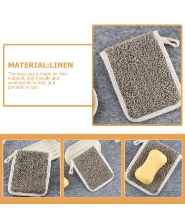 FRCOLOR Exfoliating Bubble Bag Soap Holder | Men s Body Scrubber Pouch | Flax Mesh Hanging Soap Saver for Smooth Skin - Buy Online on GoSupps.com