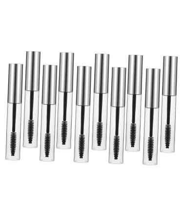 Didiseaon 10pcs Mascara Empty Tube Creme Makeup Mascara Bottle Empty Eyeliner Tube DIY Makeup Silver Plastic