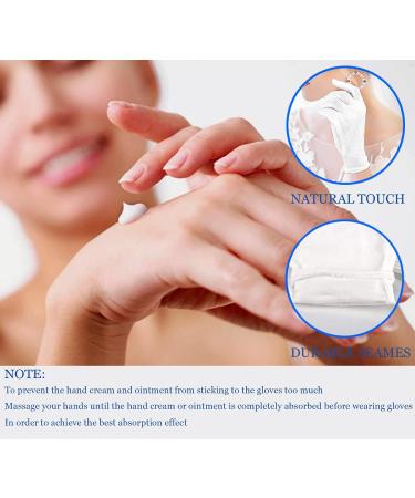 100% Cotton Moisturizing Gloves Over Night Bedtime - 6 Pairs | Premium Quality for Eczema Dry Sensitive Skin | Spa Therapy Gloves with Secure Wristband - Buy Online on GoSupps.com