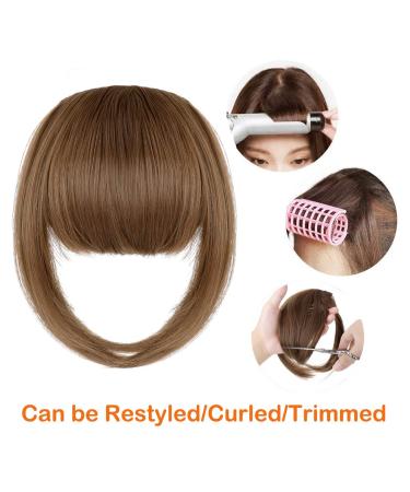 French Bangs Hair Clip Extension - Natural Full Front Neat Bangs with Temples - Dark Brown (Pack of 1) - Buy Online on GoSupps.com