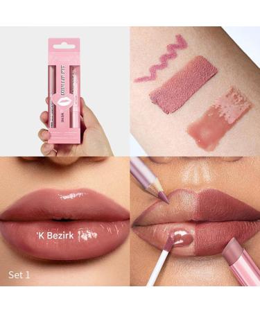 Lip Contour Stick and Lipstick Set of 3 Nude Cream Long Lasting Nourishing Items Nude Lip Liner Stick for Wedding Party Daily Use Office Date Events in the Winter 1 - Buy Online on GoSupps.com