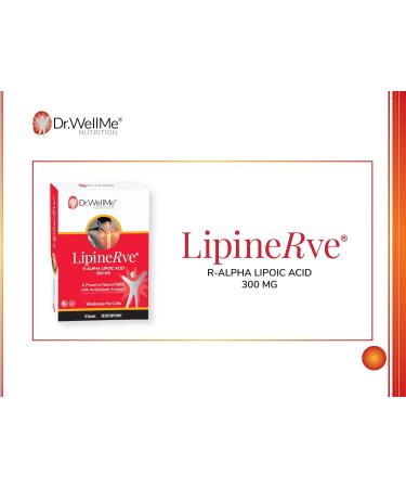 Dr. WellMe Lipinerve R Alpha Lipoic Acid 300mg Capsules - Antioxidant Supplement Kosher | Halal 30 Count Made in USA - International Shipping Available - Buy Online on GoSupps.com