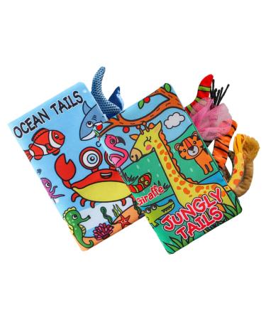 Ibasenice 10-Piece Tearproof Fabric Baby Book Set | Educational Soft Books for Newborns | Perfect Baby Birthday Gifts 0-6 Months - Buy Online on GoSupps.com