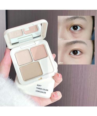 3-Color Cream Contour Palette High-Pigment Concealer - Complexion Corrector for Redness Blemishes Dark Circles and Foundation - Buy Online on GoSupps.com