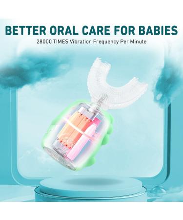 Ultrasonic Kids Electric Toothbrush with Timer & 3 Brush Heads - Rechargeable, 3 Modes, IPX7 Water Resistant - Green | Ages 7-12 - Buy Online on GoSupps.com