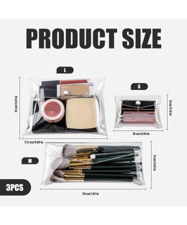 Sac Transparent 3pcs PVC Voir Travers Le Sac avec Fermeture enclench e Sac de Maquillage Transparent Petit Organisateur de Toilettes de Voyage Sac cosm tique tanche pour Salle de Bain de voyag - Buy Online on GoSupps.com