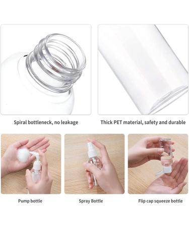 VELOCVIL Empty Travel Bottles Set - 12 TSA Approved Containers for Toiletries | Refillable Skincare, Shampoo & Liquid | Clear with Toiletry Bag for Airport Travel - Buy Online on GoSupps.com