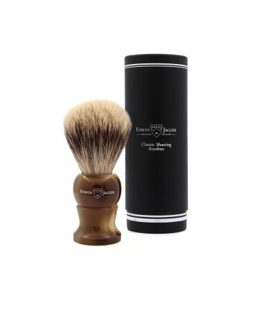 Edwin Jagger Medium Super Badger Shaving Brush 1EJ282 | Imitation Light Horn | Ideal for Shaving Cream & Soap | Premium Men's Grooming Tool - Buy Online on GoSupps.com