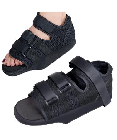 Orthoperative shoe with an adjustable valley-orthopedic shoes for foot surgery-post-surgical bilateral shoe (size L (42-44) Talla L (42-44)