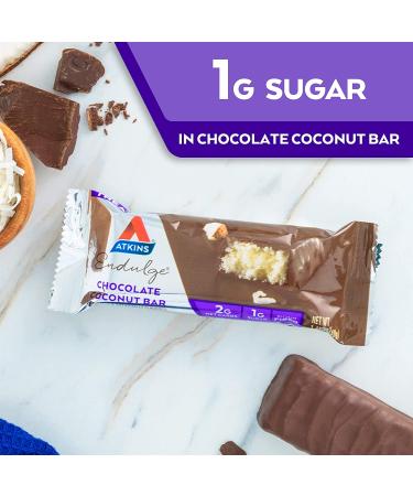 Atkins Endulge Chocolate Coconut Bars - Keto-Friendly Treats | Value Pack (10 Bars) - Buy Online on GoSupps.com
