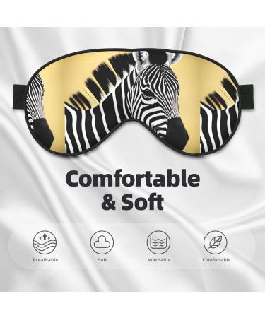 Black and White Zebra Unisex Adjustable Buckle Blackout Sleep Eye Mask for Travel Yoga & Office Naps - Shop Now - Buy Online on GoSupps.com