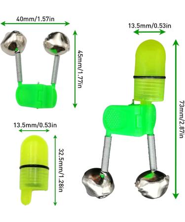 20pcs HLOGREE LED Night Fishing Rod Bait Alarm Bell with Dual Ring Bells - Portable Fishing Accessories for Fishing, 10 Red & 10 Green LED Lights - Buy Online on GoSupps.com