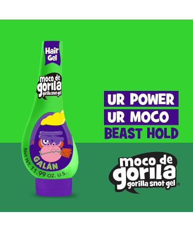 Moco de Gorila Galan Hair Styling Gel 3-Pack 11.9 Oz - Long-lasting Hold, Reactivatable with Water | 3 Squeezable Bottles - Buy Online on GoSupps.com