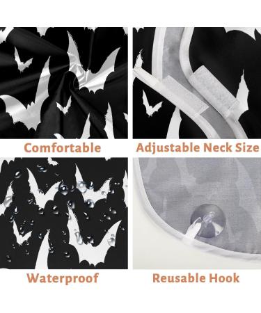 Beard Bib Apron for Men | Non-Stick Waterproof Hair Catcher Cape - Halloween Bat Pattern - Perfect for Shaving & Trimming - International Shipping - Buy Online on GoSupps.com