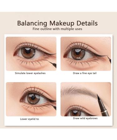 Lash Enhancing Liquid Eyeliner Eye Makeup Eyeliner Master Precise All Day Liquid Waterproof Long Lasting Smudge-proof Liquid Eye Makeup Seal Stamp Tool for Wing (Black) - Buy Online on GoSupps.com
