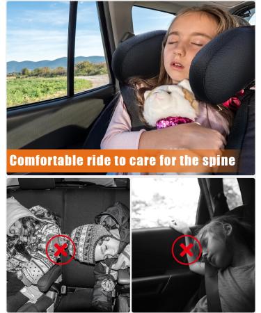 Zawaer Adjustable Car Headrest for Kids - Breathable Neck Support Pillow for Travel | 180 Rotation & Easy Installation - Buy Online on GoSupps.com
