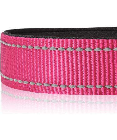 Heele Dog Collar - Soft Padded Neoprene Adjustable Reflective Collar for Small & Medium Dogs - Pink (40-66 cm) - Perfect for Training & Comfort - Buy Online on GoSupps.com