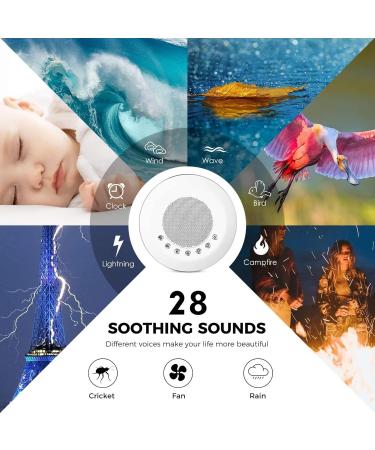 White Noise Machine Portable Sound Machines 28 Soothing Sounds Sleep Noise Maker Ideal Gifts for Kids Adult Bedside Travel Nursery Camping - Buy Online on GoSupps.com