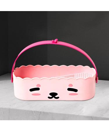 Almencla 3 in 1 Makeup Brush Cleaner - Drying & Holding Tool for Salon Home & Bathroom - Pink Cosmetic Organizer - Buy Online on GoSupps.com