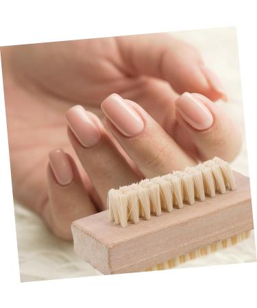 SKISUNO Wooden Nail Cleaning Brush Fingernail Cleaner Wood Nail Brush Wood Fingernail Scrubbing Brush Bristle Nail Scrubber Tool Hard Bristle Nail One Double Sided Wood Tools Bamboo Miss - Buy Online on GoSupps.com
