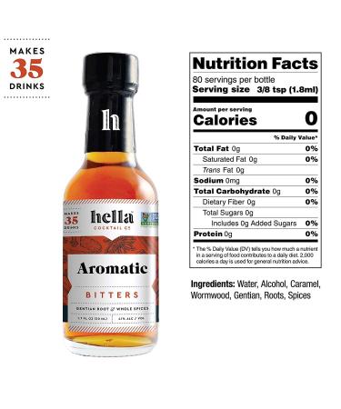 Hella Cocktail Co. 5-Pack Bitters Set - Craft Aromatic Orange Ginger Citrus Smoked Chili Bitters - 8.5 Fl Oz Total - Made with Real Fruit Peel and Whole Spices - Variety Pack 1.7 Ounce (Pack of 5) - Buy Online on GoSupps.com