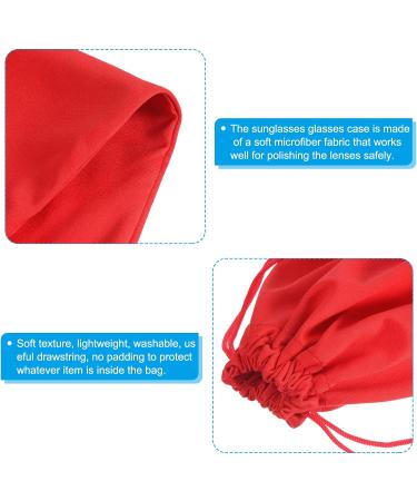 Ski Goggle Bag Set - Microfiber Snow Goggles Case - Storage Sleeve Drawstring Pouch (Pink/Red/Yellow/Green) - Buy Online on GoSupps.com