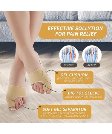 KTSAY Upgraded Bunion Corrector 2 Pcs - Non-Surgical Bunion Socks for Day/Night Support - Pain Relief Toe Corrector for Men & Women - Buy Online on GoSupps.com