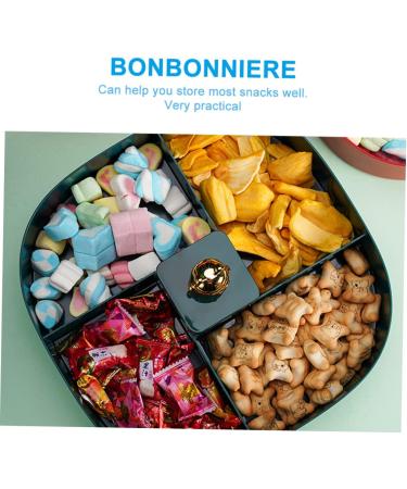 ABOOFAN 1pc Double Layer Dried Fruit Box Nut Plate to Rotate Light Luxury 26X26CM Green - Buy Online on GoSupps.com