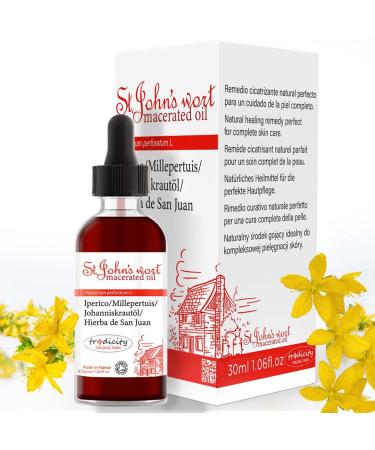 Strong Johanniskraut oil massage oil oil skin and hair.Massage oil against cellulite and stretch marks (pregnancy) Massage oil for the muscle and joints.Facial oil 30 ml