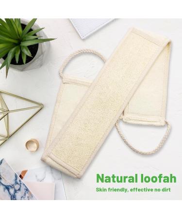 Back Scrubber for Shower - Natural Loofah Exfoliating Body Scrubber for Men & Women (2 Packs) | Perfect Shower Accessory - Buy Online on GoSupps.com