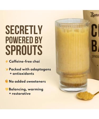 Chai Balance Sprout Powder - Organic Caffeine-Free Golden Milk with Turmeric Adaptogens & Warming Spices - Buy Online on GoSupps.com