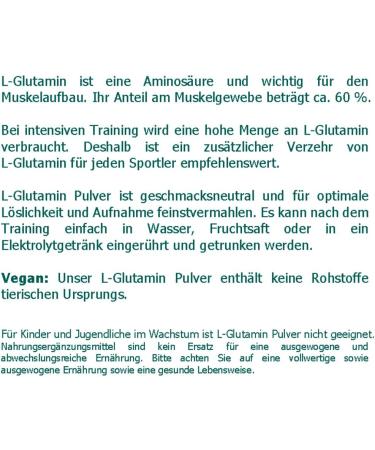 L-Glutamine 100% Pure Powder - 250g Vegan Dietary Supplement for Muscle Cell Support | International Shipping - Buy Online on GoSupps.com