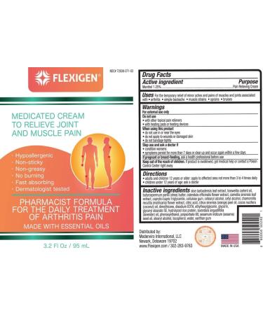 FLEXIGEN Topical Pain Relief Cream for Joint & Muscle Aches - 3.2 Fl Oz (Pack of 1) - Buy Online on GoSupps.com