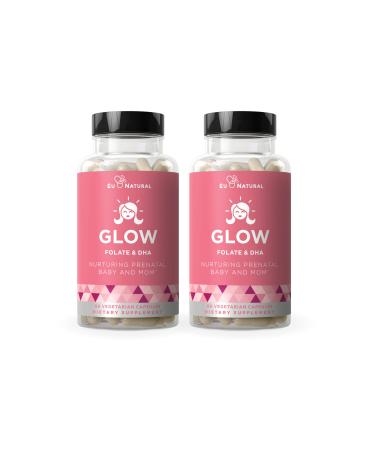 Glow Prenatal Vitamins for Women   Healthy Pregnancy and Fetal Development   Vitamins with Folic Acid  DHA and 25 Vital Nutrients For Baby's Growth & A Comfortable Pregnancy   120 Nourishing Capsules
