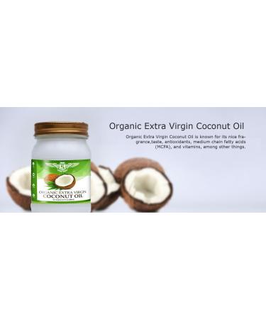 100% Pure Organic Extra Virgin Unrefined Coconut Oi Glass Jar - Kosher Certified 33oz/975mL 33 ounce/975mL