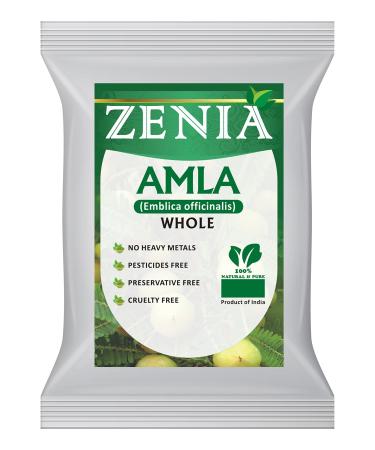 Zenia 100% Pure Whole Dried Amla (Amalaki Indian Gooseberry) Herb | 100 grams (3.5oz) | 100% Raw Amla Edible Grade | Excellent for Herbal Hair Treatment Care