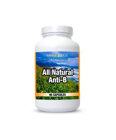 LifeSourceVitamins All Natural Anti-B for Immune Support, 15 All Natural Ingredient with Echinacea & Garlic Extract, 90 Immune Defense Capsules