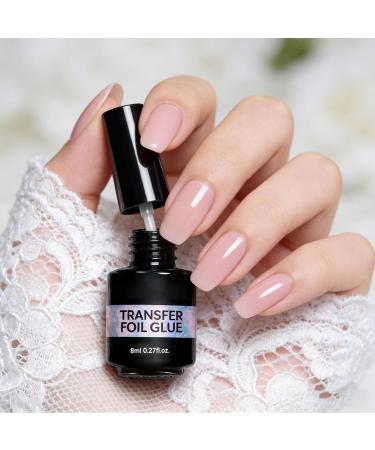 Nail Foil Glue | 8ml Strong Adhesion Transparent Gel Requires a UV Lamp | Ideal for Home Care and Decorative Nail Art - Buy Online on GoSupps.com