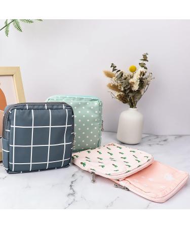 Sanitary Napkin Storage Bag - Pack of 4 Portable Pouch for Menstrual Cup - Reusable Teen Feminine Products Pouch - 5x5 inches - Cactus Design - Buy Online on GoSupps.com