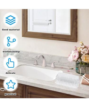 Toatelu 15-Piece Double-Sided Hand Brush Set - Hard Bristle Nail & Hand Washing Brushes for Bathroom Toilet Sink & Workshop (Transparent 8.5x3.5cm) - International Shipping Available - Buy Online on GoSupps.com