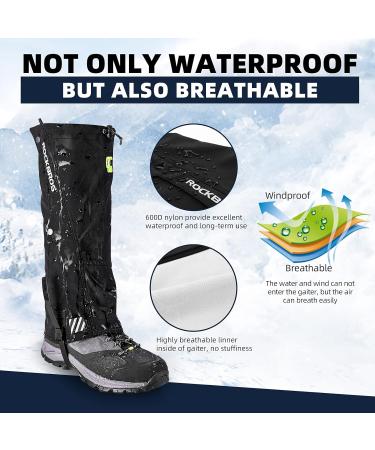 Rockbros Waterproof Warm Gaiters for Hiking Snow and Climbing - S-3XL Sizes for Men & Women - Buy Online on GoSupps.com