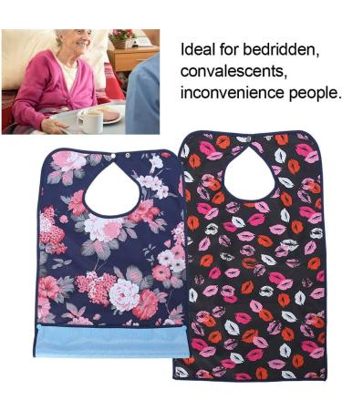Clothes Protector Bib Skin-friendly Mealtime Bib Waterproof Older for Inconvenience People Convalescents Bedridden - Buy Online on GoSupps.com