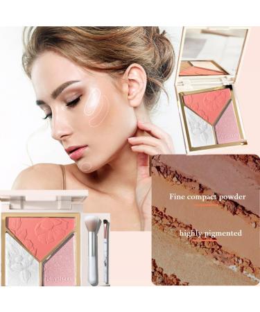 Karlor 3-in-1 Contour Palette - Highlighter Blush & Bronzer with Brushes | Perfect Makeup Contouring Powder - International Shipping - Buy Online on GoSupps.com