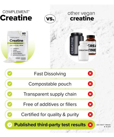 Complement Chocolate Protein & Creatine Bundle Plant-Based Protein Powder and Creatine Monohydrate for Enhanced Muscle Performance - Buy Online on GoSupps.com