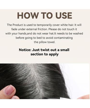  Grgowe 2PC Hair Root Cover-Up Stick Colour Stick Instant Hair Dye Shampoo Quick Dye Waterproof Grey Hair Coverage Natural Colour Dark Brown - Buy Online on GoSupps.com