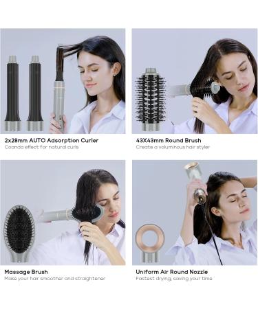 PARWIN PRO BEAUTY MaxAIR Styler 5in1 hairdryer hot air brush set Air Styler with 110000 rpm highspeed motor hair styler for drying smoothing volume curls ionic care gray - Buy Online on GoSupps.com