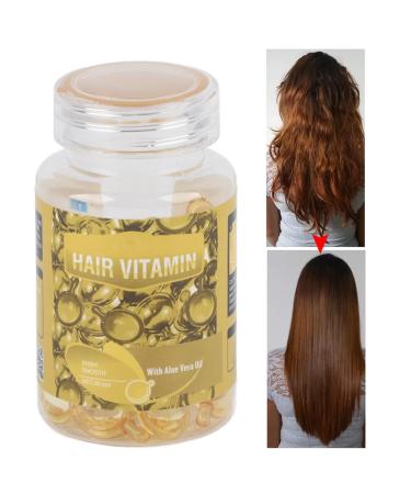 Revitalize Your Hair: Moisturizing Vitamin Capsules for Frizz Control & Damage Repair - Yellow Hair Treatment Serum - Buy Online on GoSupps.com