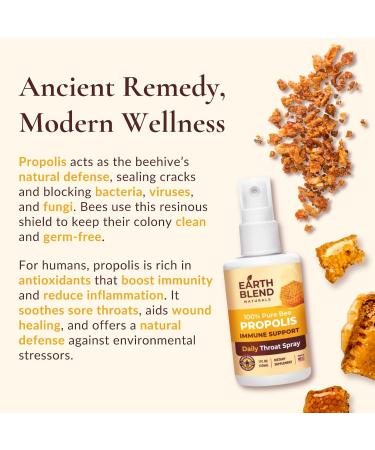 Propolis Throat Spray - Naturals Pure Bee Immune Support Supplement for Sore Throat Discomfort Honey Flavor Easy-to-Use Spray for Adults & Kids 1 fl. oz (30ml) Yellow/Orange 0.95 Fl Oz (Pack of 1) - Buy Online on GoSupps.com