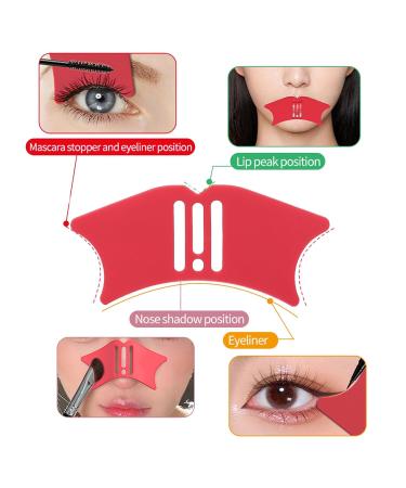 Nose Shadow Tool - Multifunctional Silicone Stencil for Face Contouring & Makeup with Brush | Perfect Eyelash Aid | International Shipping Available - Buy Online on GoSupps.com