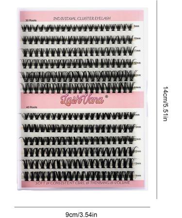 Cluster Lashes Kit - Eyelash Applicator Tool - 30D 40D Comfortable Diy Cluster Lash Extension Kit For Cosplay Cosmetics Daily Makeup Coobaa 30D+40D+double-headed glue+tweezers - Buy Online on GoSupps.com